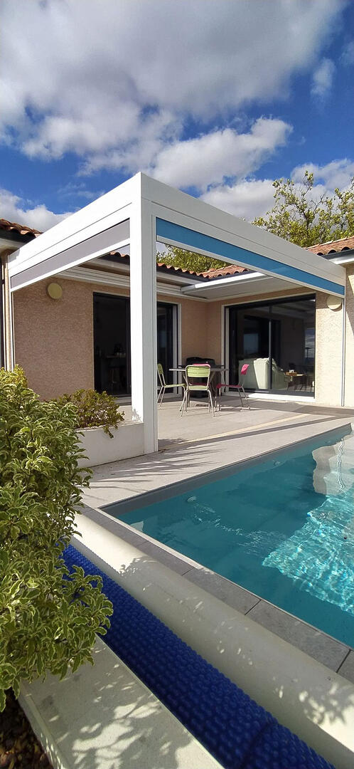 piscine pergola Toulouse été