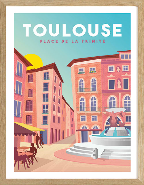affiche tendance ville toulouse