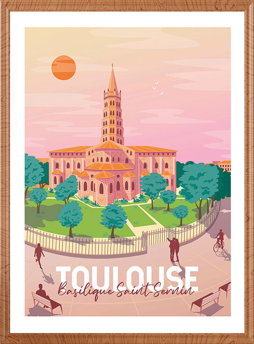 affiche tendance ville toulouse