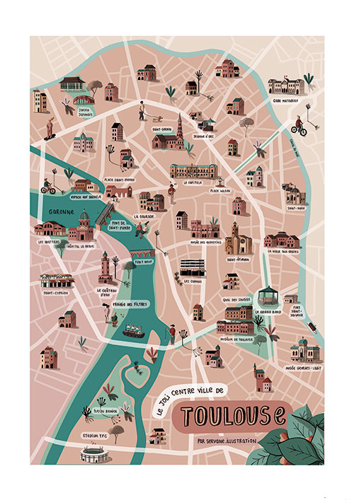 affiche tendance ville toulouse