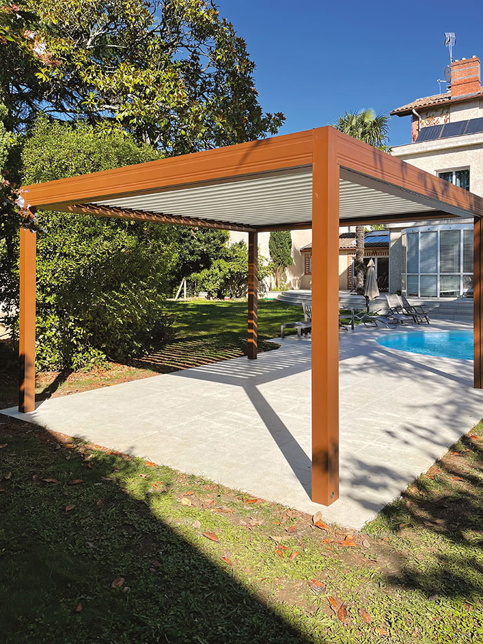 albi metal store pergola